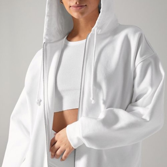 ISO- basic oversized zip up hoodie - Picture 1 of 3